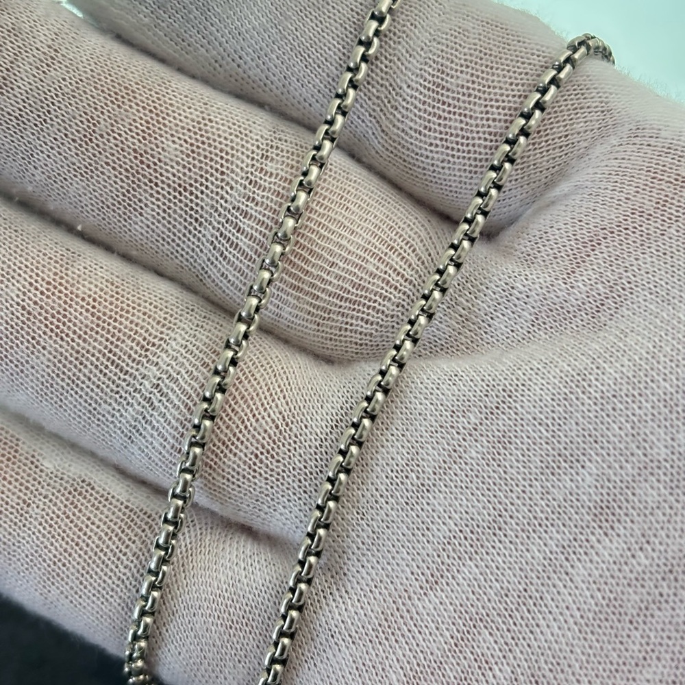 David Yurman 925 & 18k Gold 11mm Albion Pendant Necklace with Black Onyx 16" - Picture 9 of 11